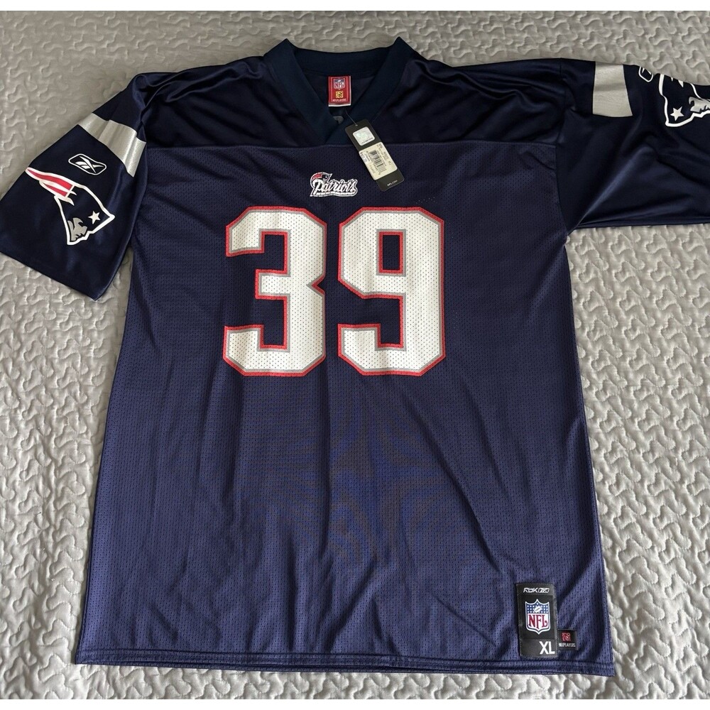 NWT Laurence Maroney 39 New England Patriots NFL Players Jersey Men’s XL Blue